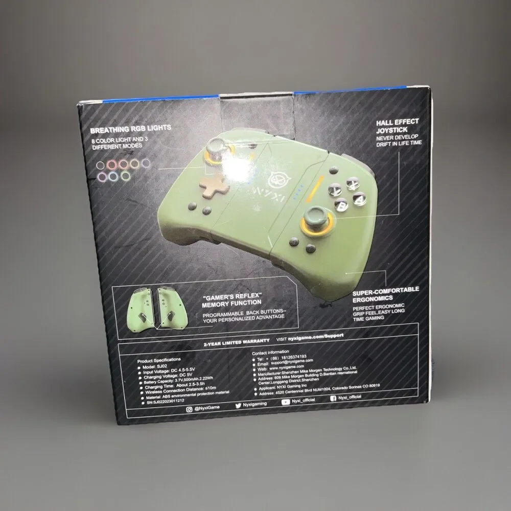 NYXI Wireless Controller for Nintendo Switch NS/LITE Oled Green